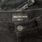 2021 Balenciaga ‘Skater’ Black Wide Leg Denim