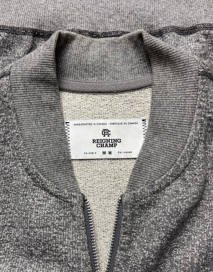Reigning Champ Heather Grey Zip Up Sweatshirt/Bomber Jacket
