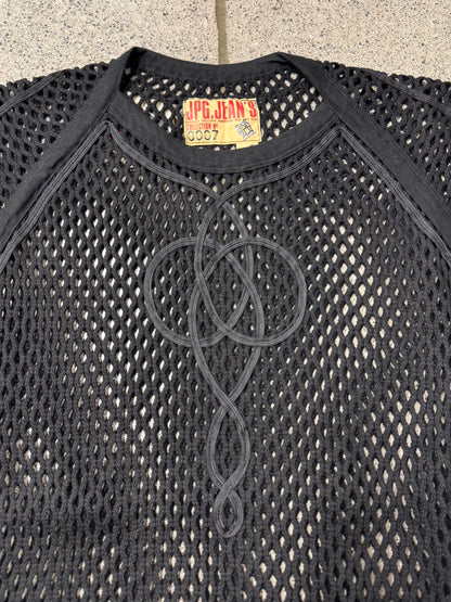 Vintage Jean Paul Gaultier Black Mesh ‘Infinity’ T-Shirt