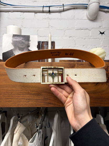 Kapital ‘Stained Glass’ Hand Painted Leather Belt