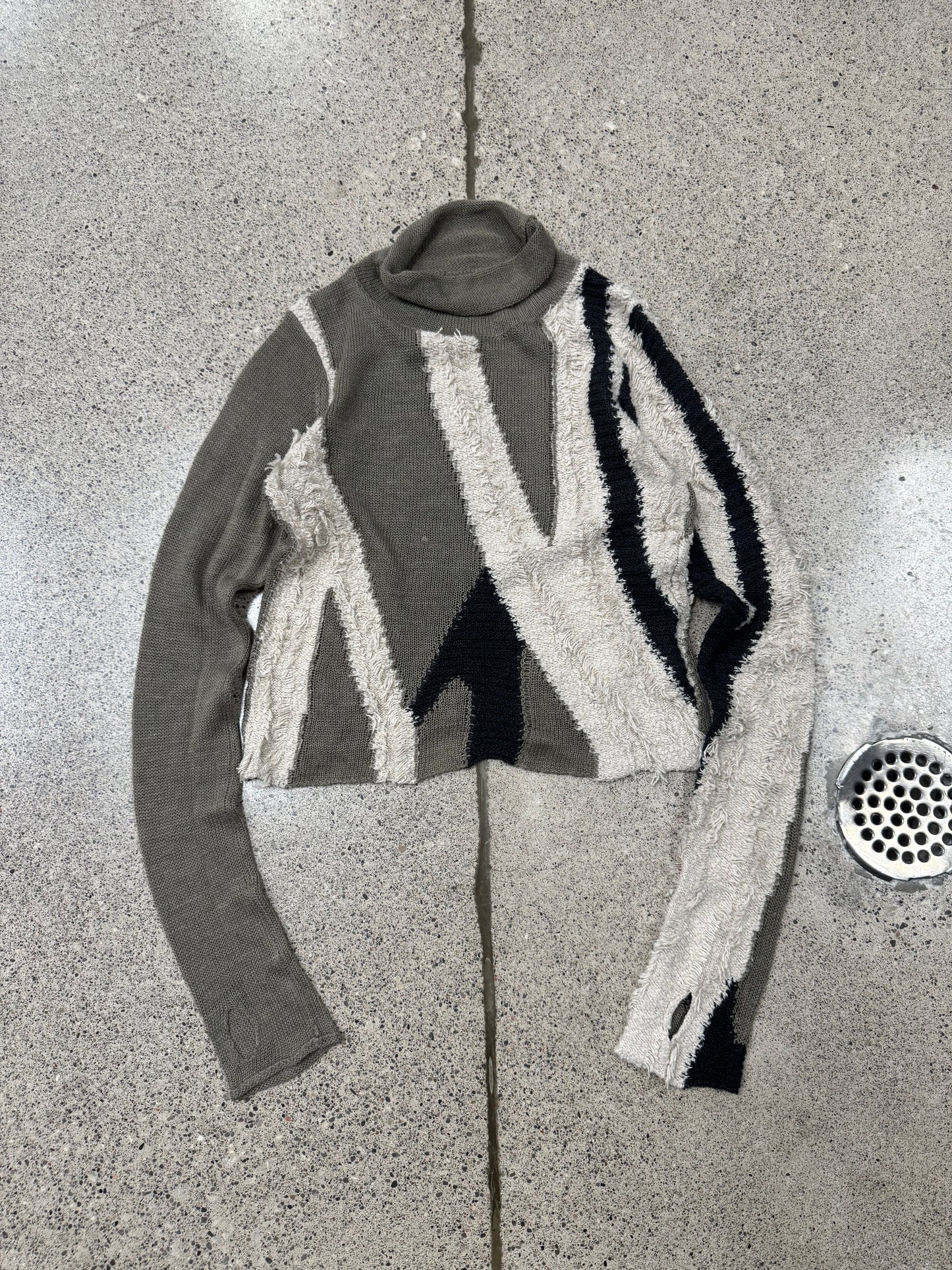 Yohji Yamamoto ‘Y’s’ Intarsia Knit Wool Sweater