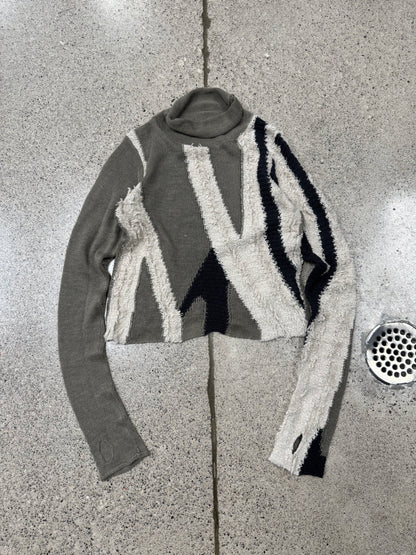 Yohji Yamamoto ‘Y’s’ Intarsia Knit Wool Sweater