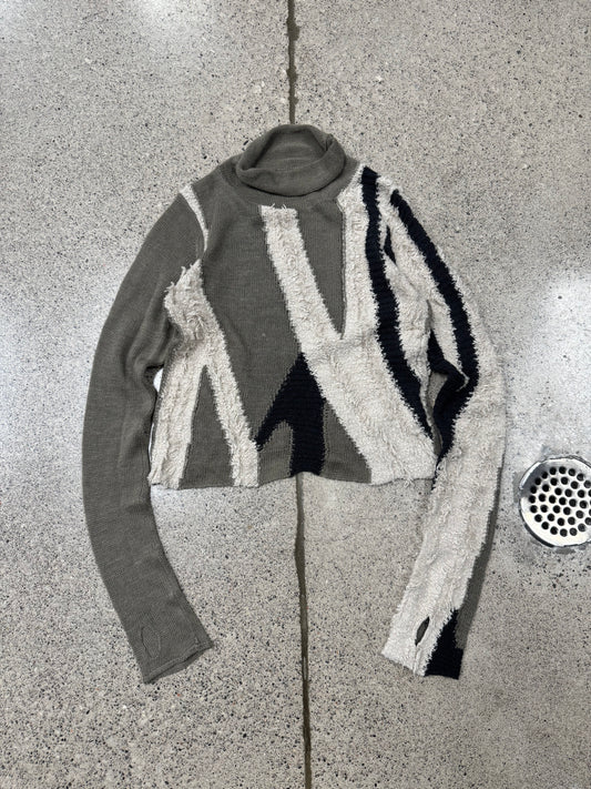 Yohji Yamamoto ‘Y’s’ Intarsia Knit Wool Sweater