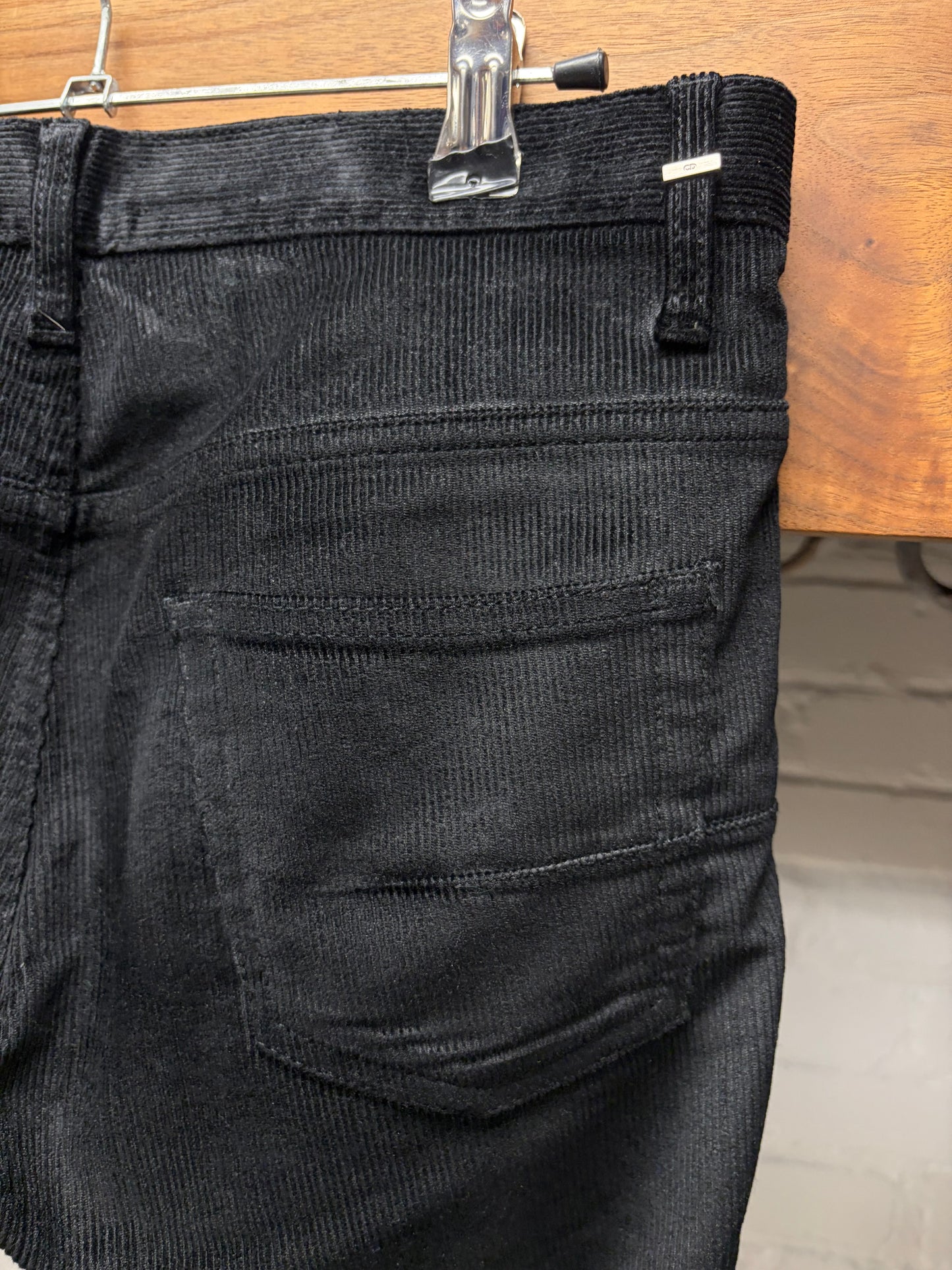 AW2007 Dior Homme by Hedi Slimane ‘Navigate’ Waxed Black Corduroy Skinny Jeans