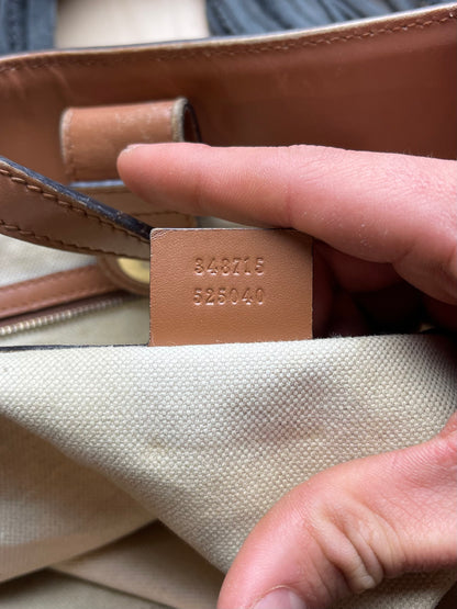 Gucci Denim/Leather Shoulder Bag