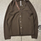 AW2023 Rick Owens Luxor ‘Peter’ Dust Brown Virgin Wool Cardigan