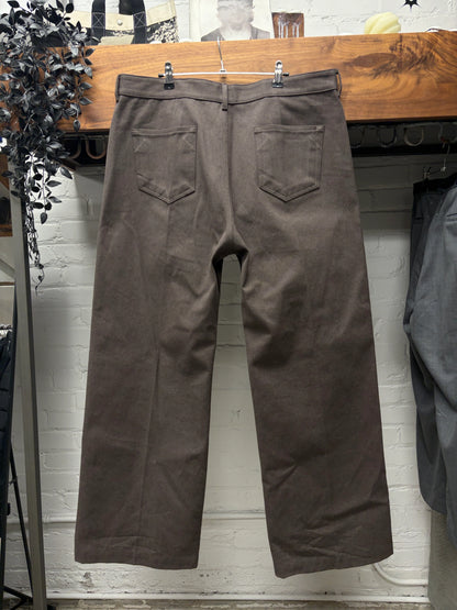 AW2022 Rick Owens ‘Strobe’ Ash Brown ‘Geth’ Wide Leg Denim