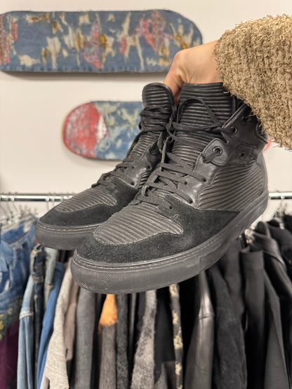 Balenciaga ‘Cote’ Pleated Leather High Top Sneakers