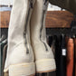 Guidi ‘788Z’ Back Zip Cream Calfskin Leather Mid-Cut Boots