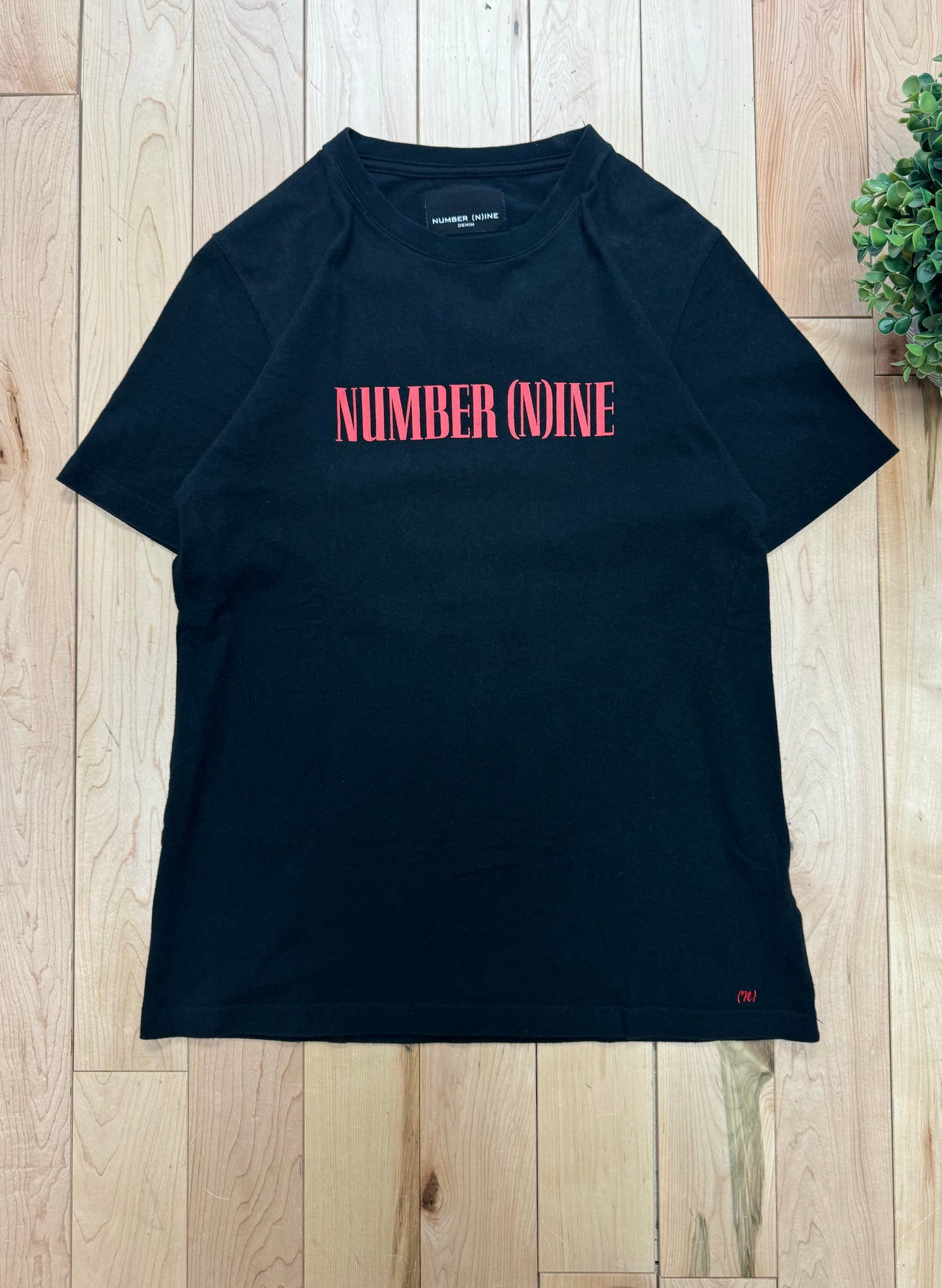 Number (N)ine Chest Logo Black T-Shirt