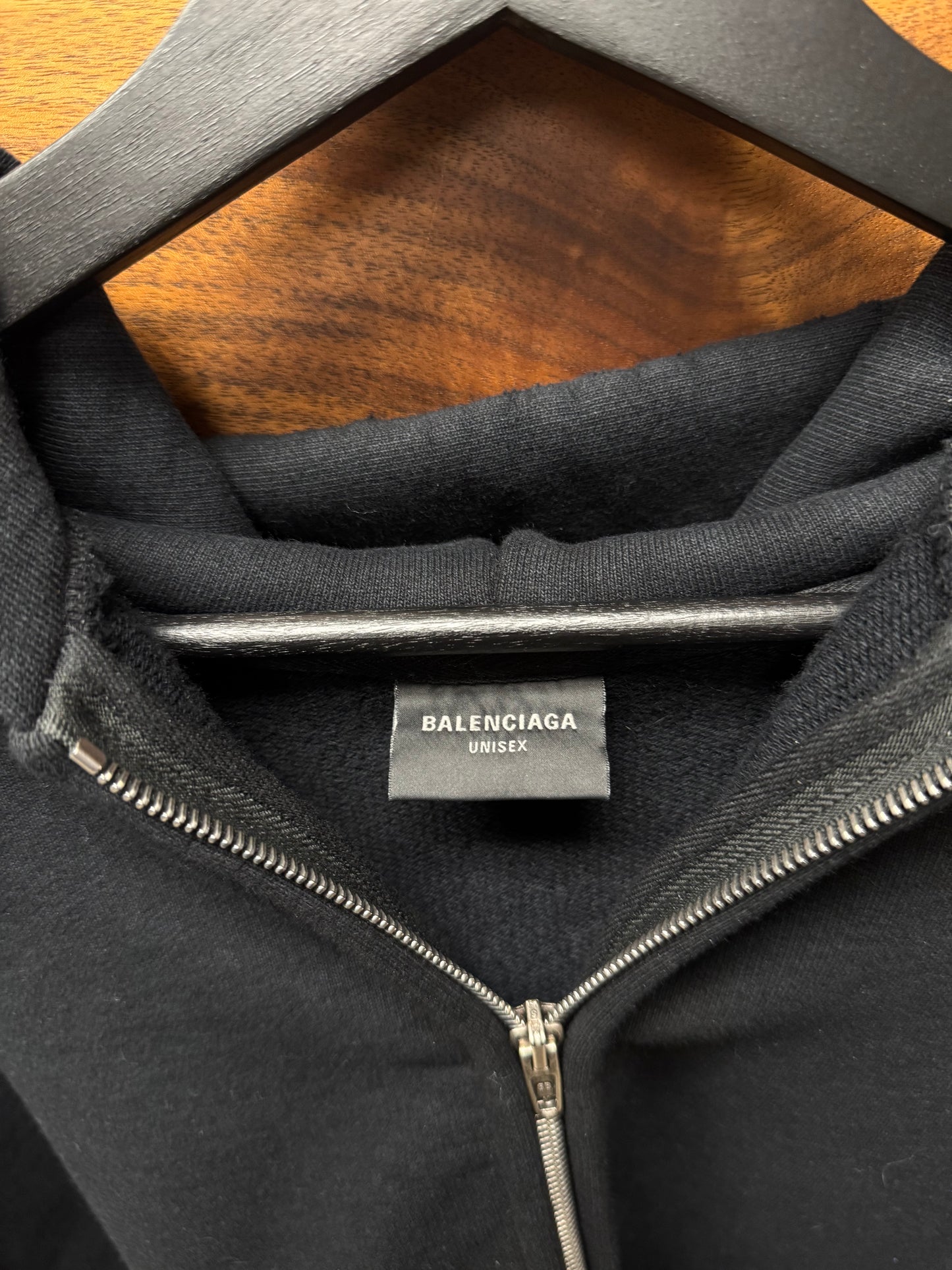 1/15 SS2024 Balenciaga ‘Paris Moon’ Heavy Terry Cotton Distressed Zip Up Hoodie