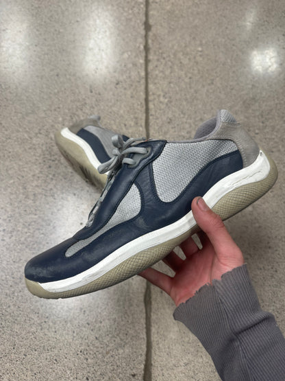 Prada ‘Americas Cup’ Navy/Grey Low Top Sneakers