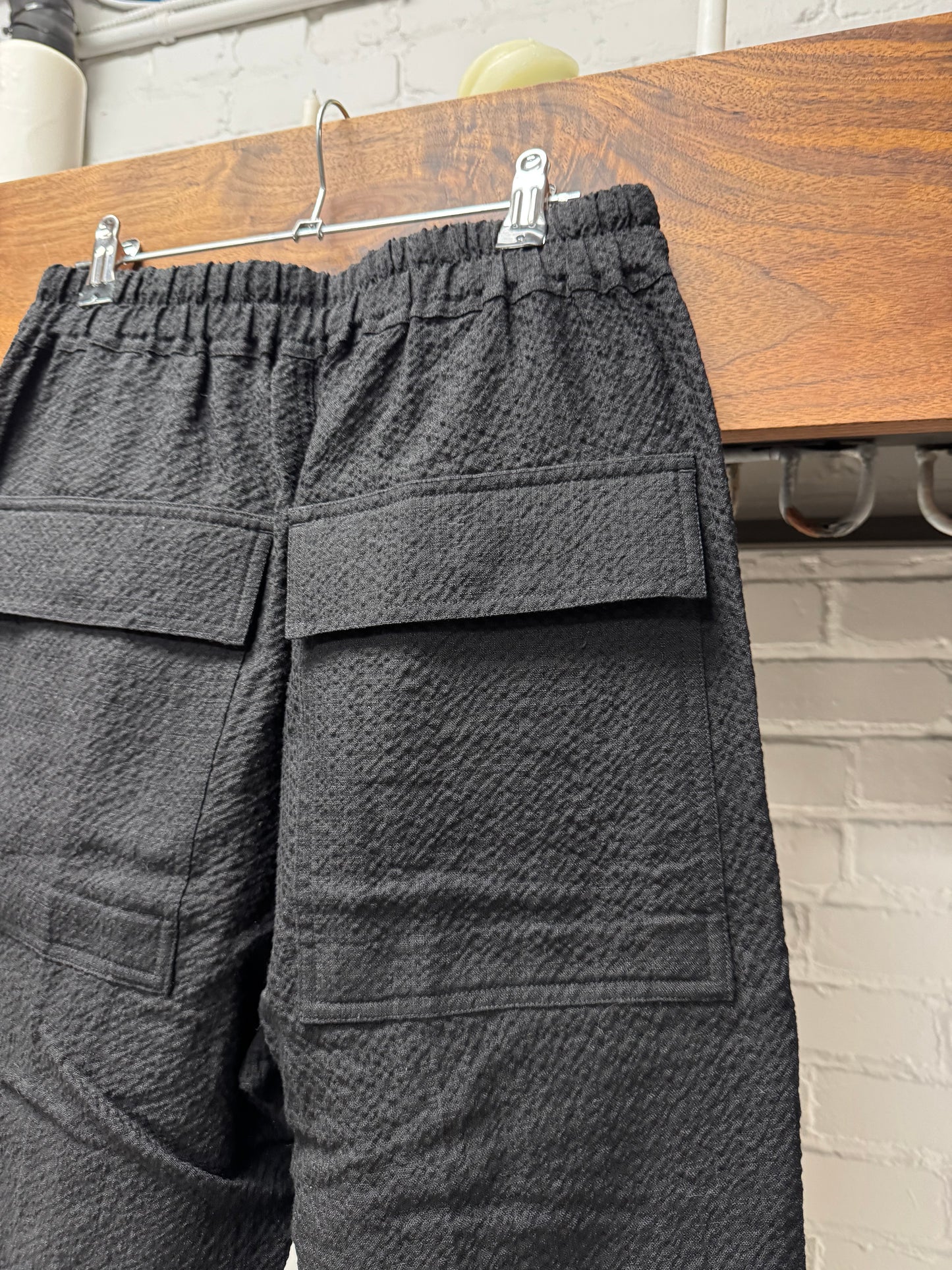SS2022 Rick Owens ‘Fogachine’ Berlin Relaxed Black Drawstring Pants