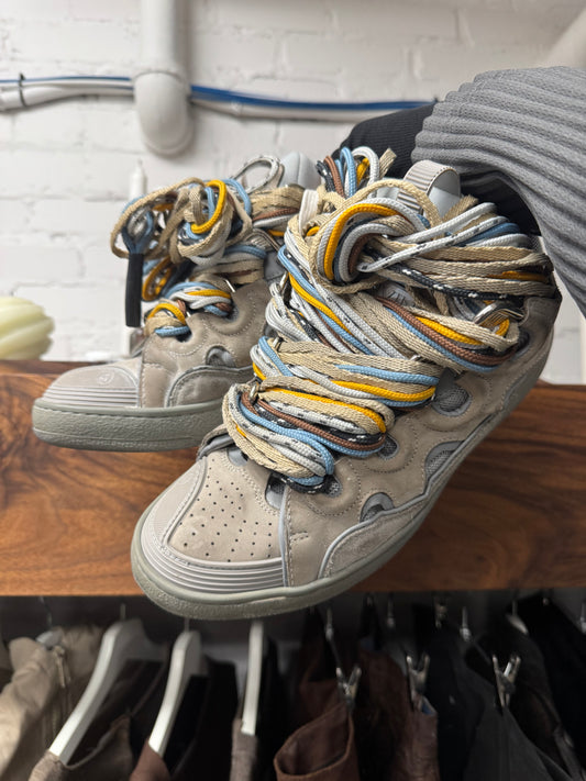 Lanvin ‘Jumbo Lace’ Curb Low Top Skate Sneakers