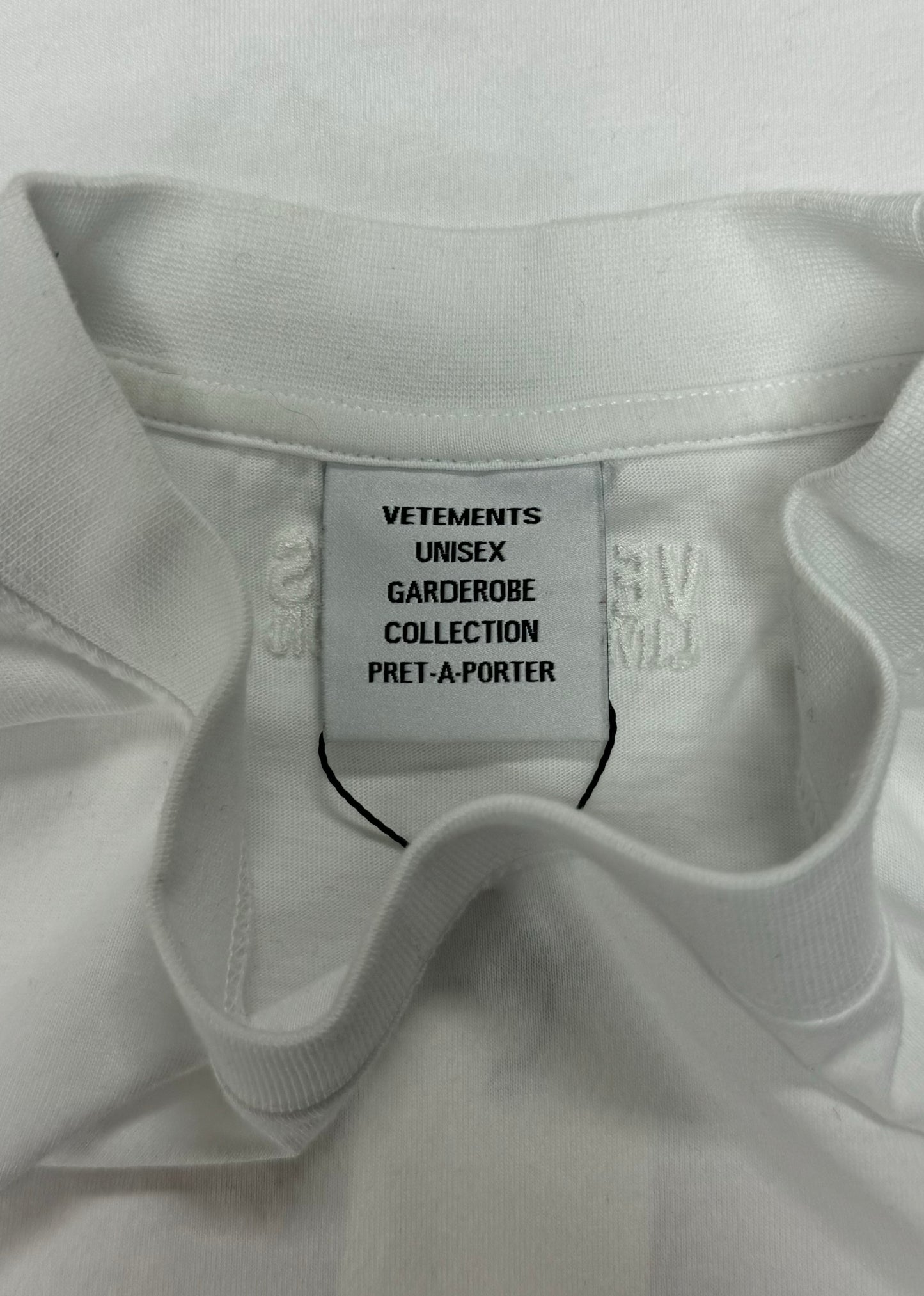 Vetements ‘Nametag’ White Oversized Graphic T-Shirt