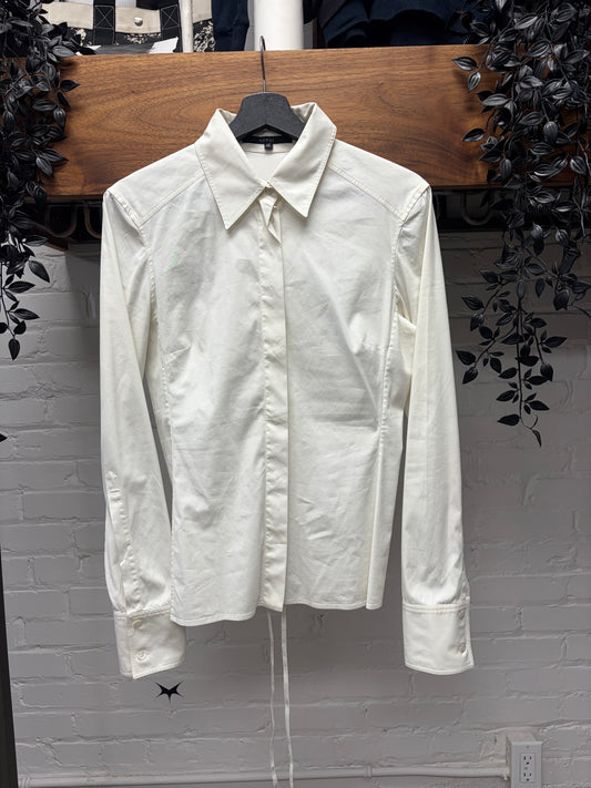 SS2002 Gucci by Tom Ford ‘Corset Lace’ White Button Up Collared Shirt