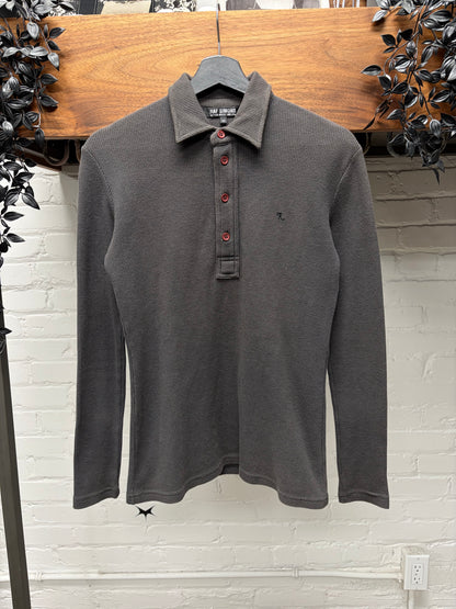 AW2005 Raf Simons ‘Poltergeist’ Thermal Cotton Long Sleeve Polo