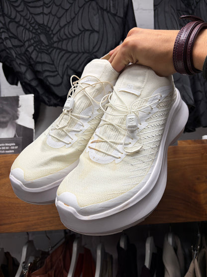 AW2022 Comme Des Garçons x Salomon ‘Pulsar’ White Low Top Sneakers