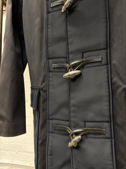 AW2006 Raf Simons ‘Metal Toggle’ Panelled Plum/Brown Trench Coat