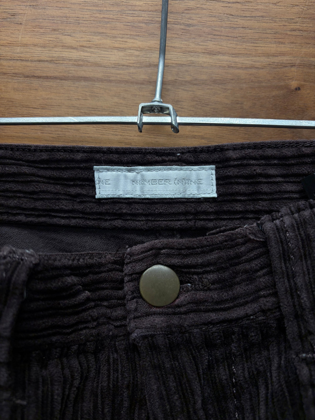 AW2001 Number (N)ine ‘Standards’ Brown Corduroy Bootcut Snap Pocket Denim