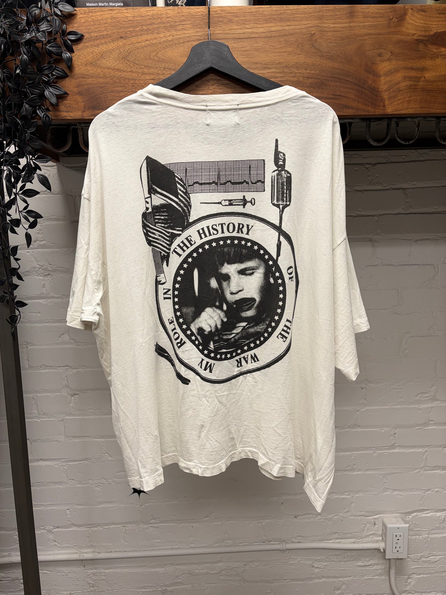 Enfants Riches Deprimes ‘My Role in the War’ White Graphic T-Shirt