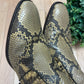 Saint Laurent Genuine Python Leather Lukas Boots