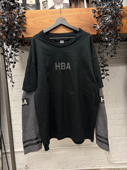 Hood by Air Double Layered Black/Grey Long Sleeve Shirt