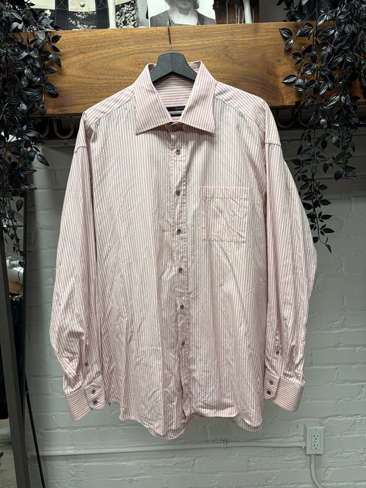 Gucci Pink/White Pinstripe Button Up Shirt