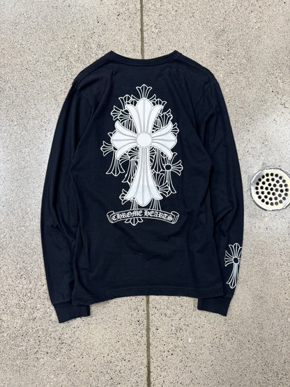 Chrome Hearts Cemetery Cross Flood Long Sleeve Shirt