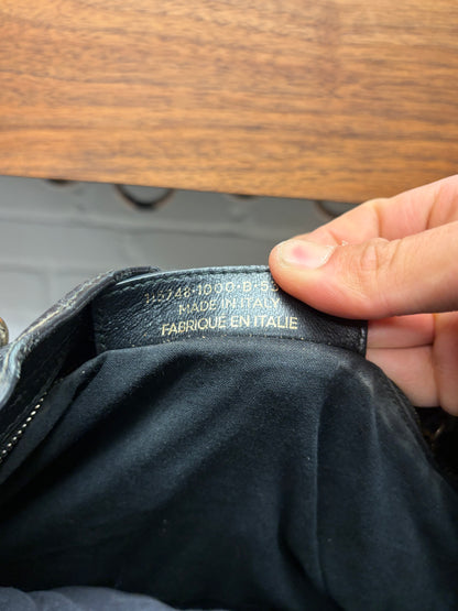 Balenciaga Embossed Croc Leather ‘City’ Classic Black Bag