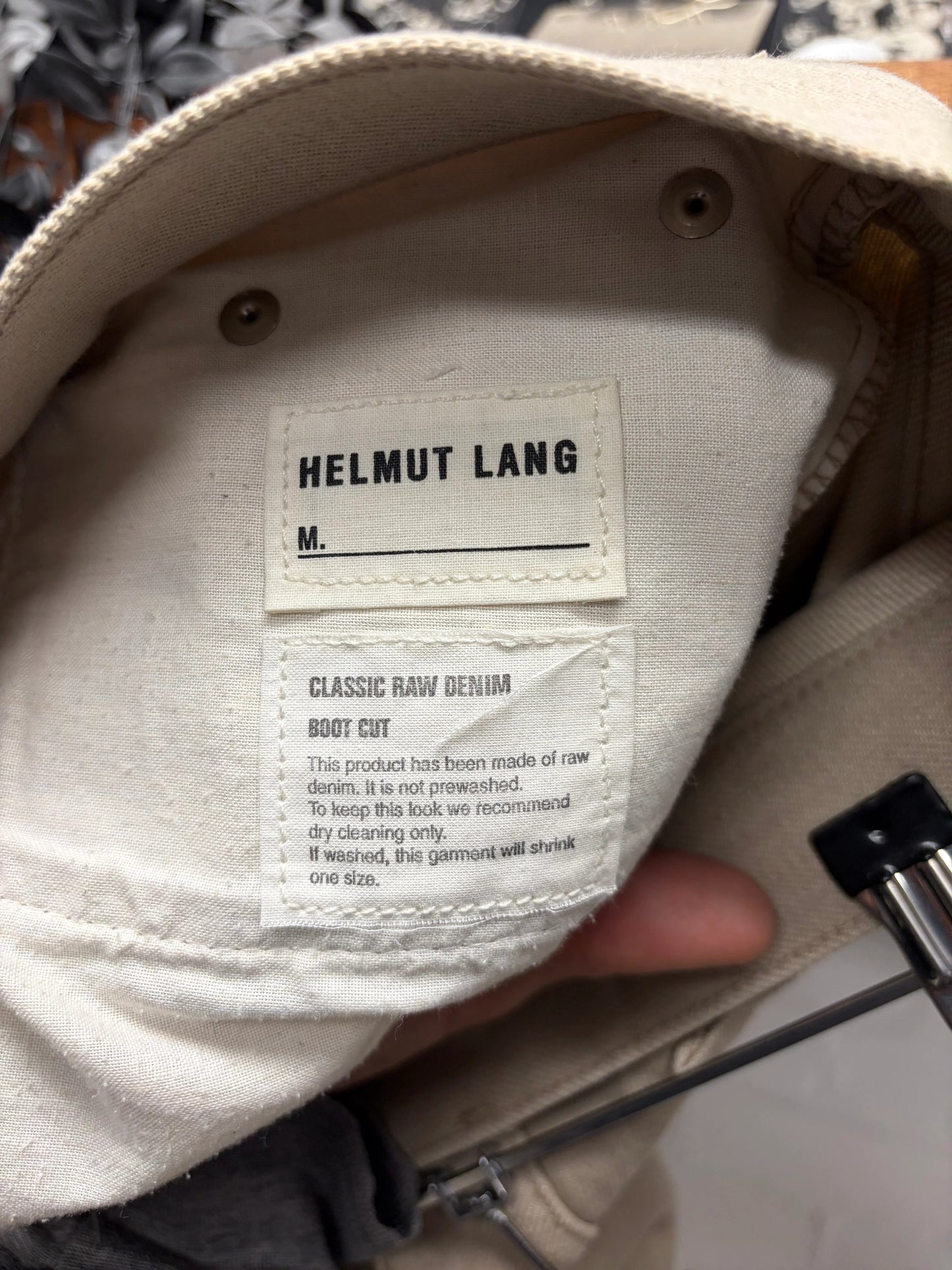 Vintage Helmut Lang ‘Sand Wash’ Classic Raw Bootcut Denim