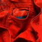 2004 Maison Margiela x H&M Painted Fade Red Denim.