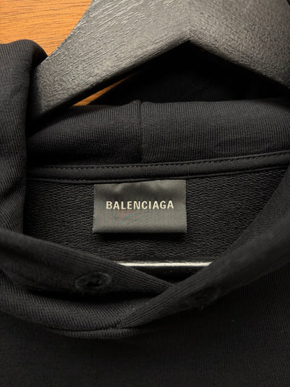 AW2023 Balenciaga ‘Mudshow’ Black ‘Gaffer Tape’ Pullover Hoodie