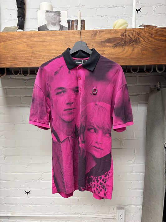 Raf Simons x Fred Perry Pink ‘Portrait’ Polo