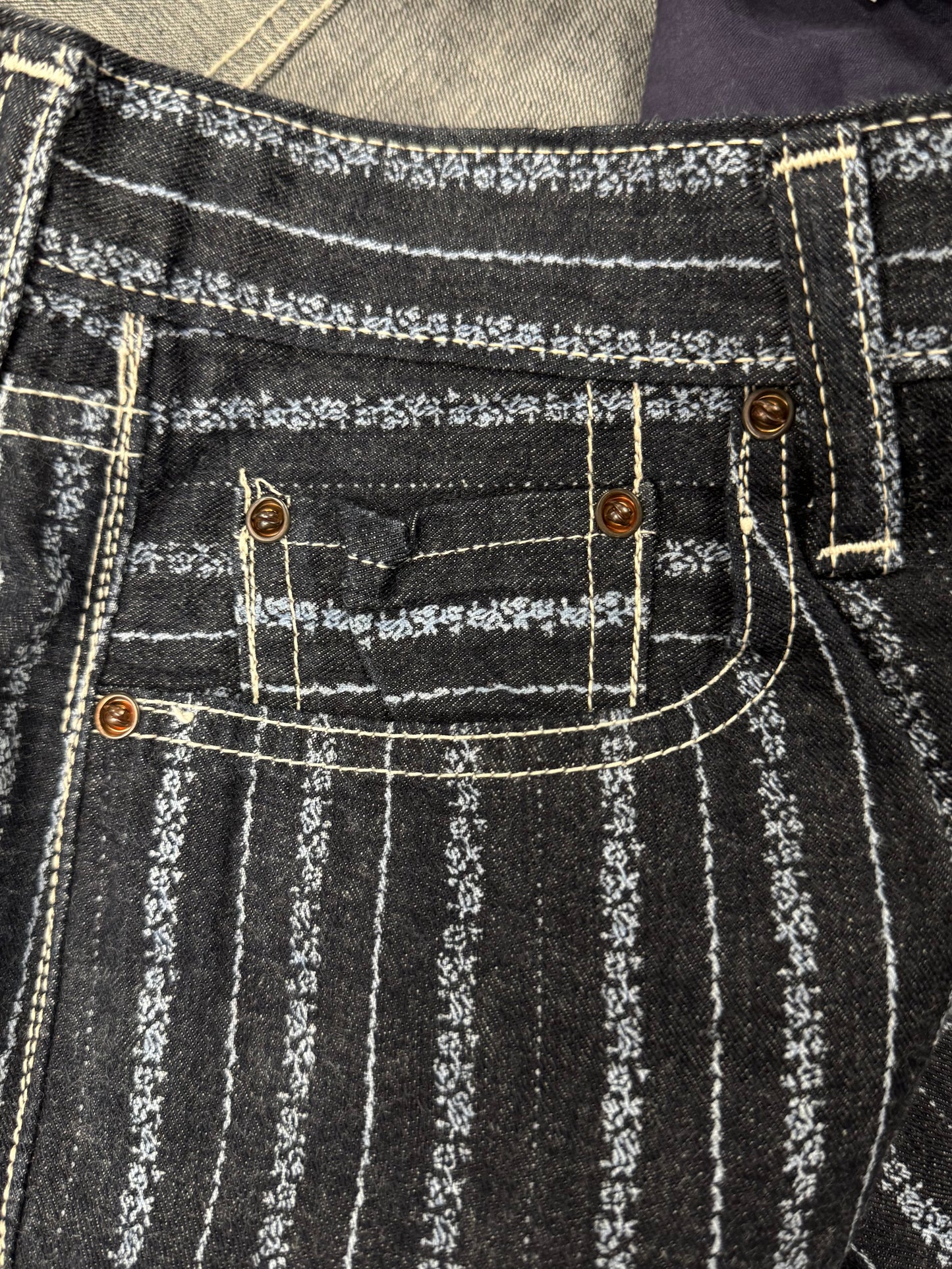Kapital ‘Cisco’ Striped Blue Denim