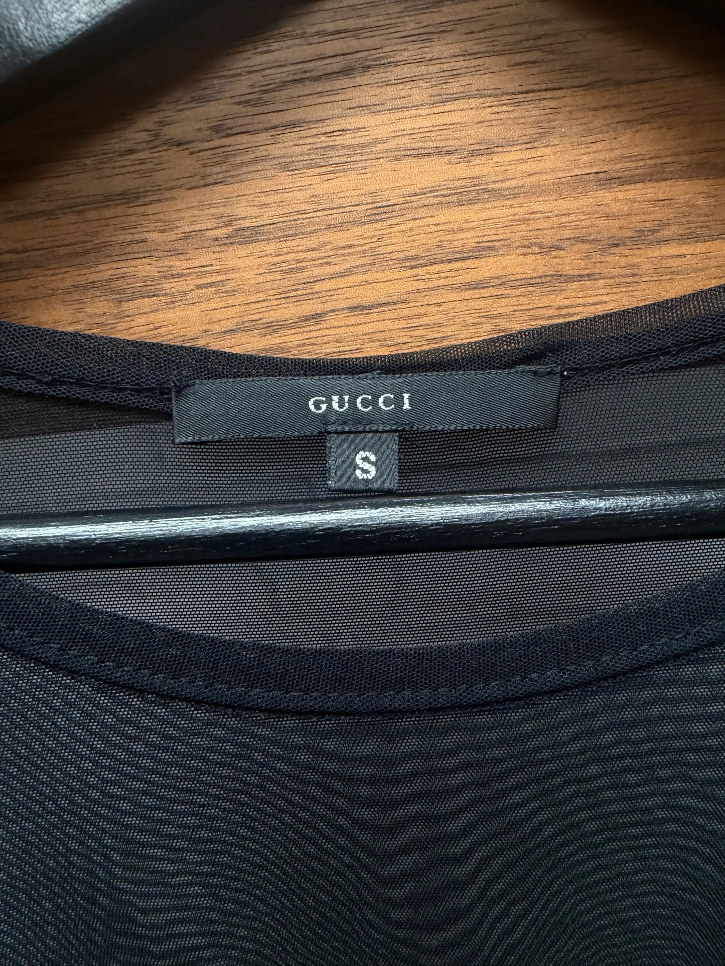 Gucci by Tom Ford Sheer Black Layering Long Sleeve Shirt