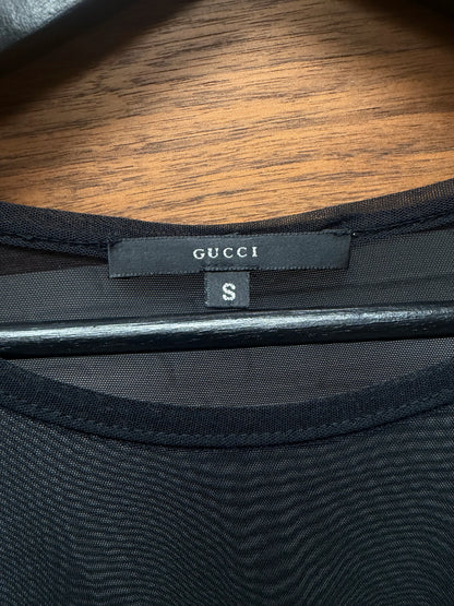 Gucci by Tom Ford Sheer Black Layering Long Sleeve Shirt