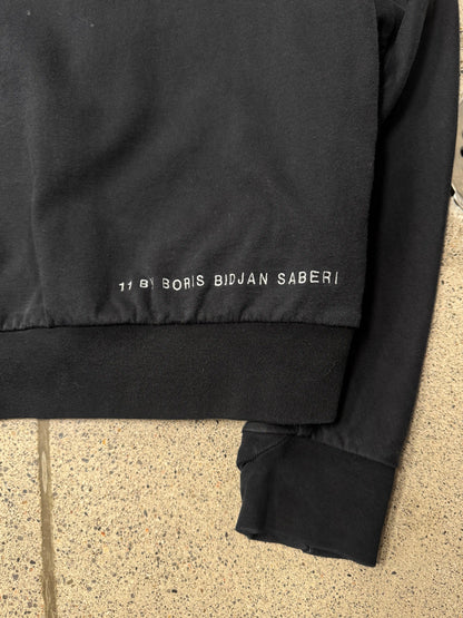 11 by Boris Bidjan Saberi ‘Thumbhole’ Black Sweatshirt