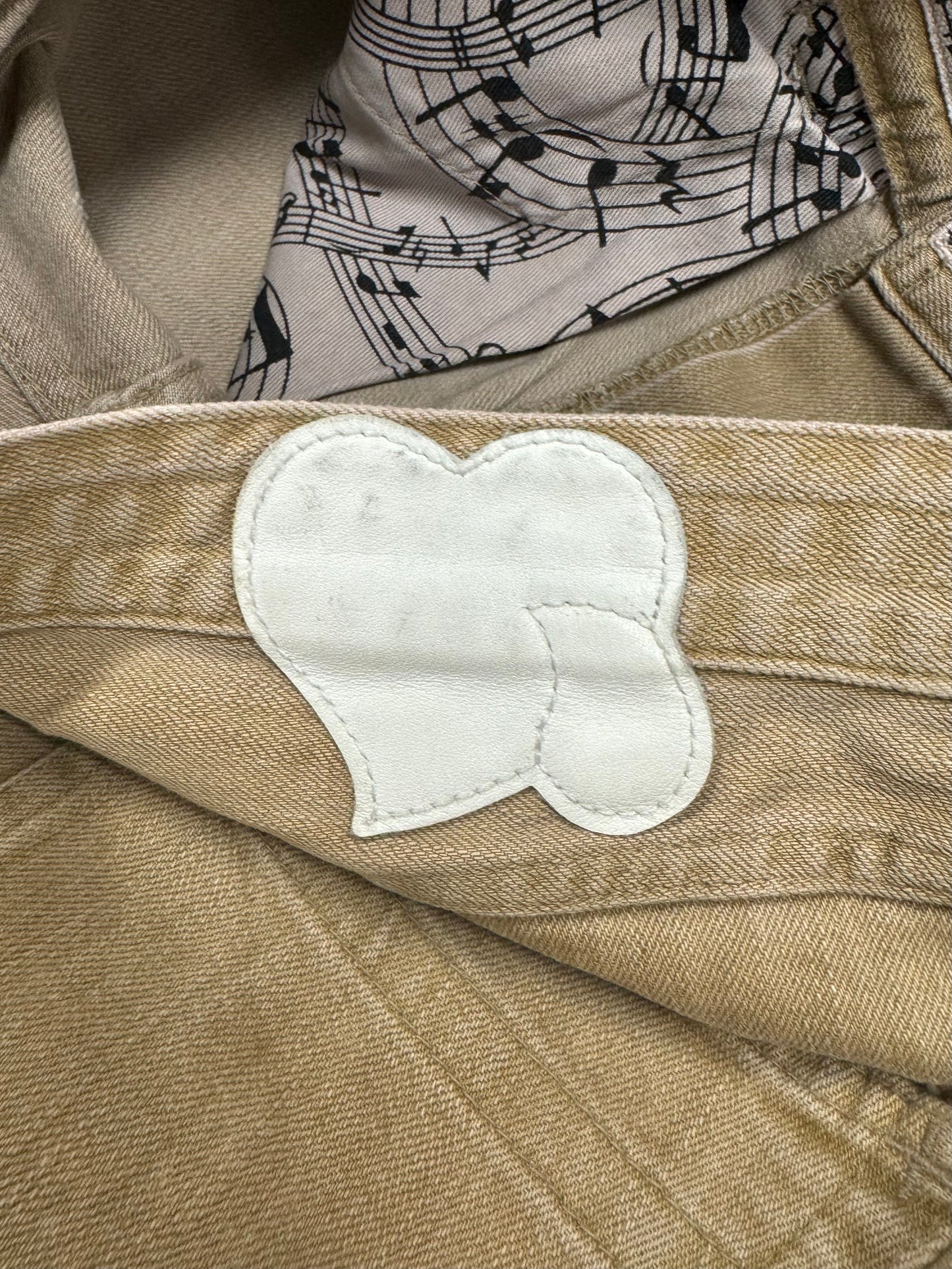 Number (N)ine ‘Crying Heart’ Pain Patch Denim