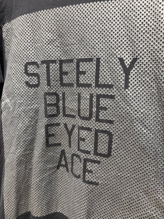 Y-3 by Yohji Yamamoto ‘Steely Blue Eyed Ace’ Digital Black Graphic T-Shirt