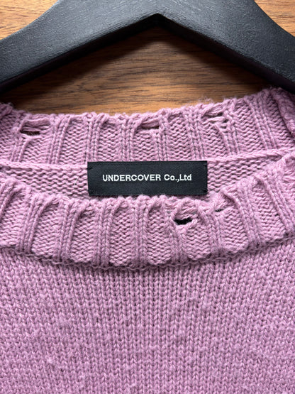 SS2021 Undercover Distressed Knit Purple Sweater