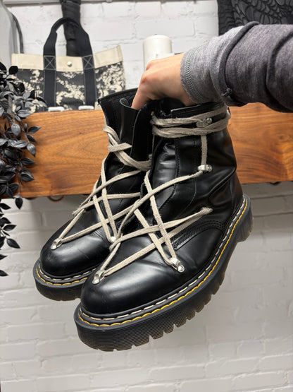 Rick Owens x Doc Martens ‘1460 Bex’ Pentagram Lace Black Leather Boots