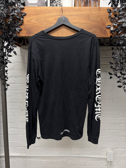 Chrome Hearts ‘Scroll Logo’ Black/White Long Sleeve Shirt