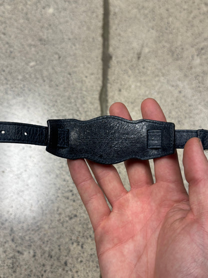 Balenciaga ‘Arena’ Leather Buckle Strap Bracelet