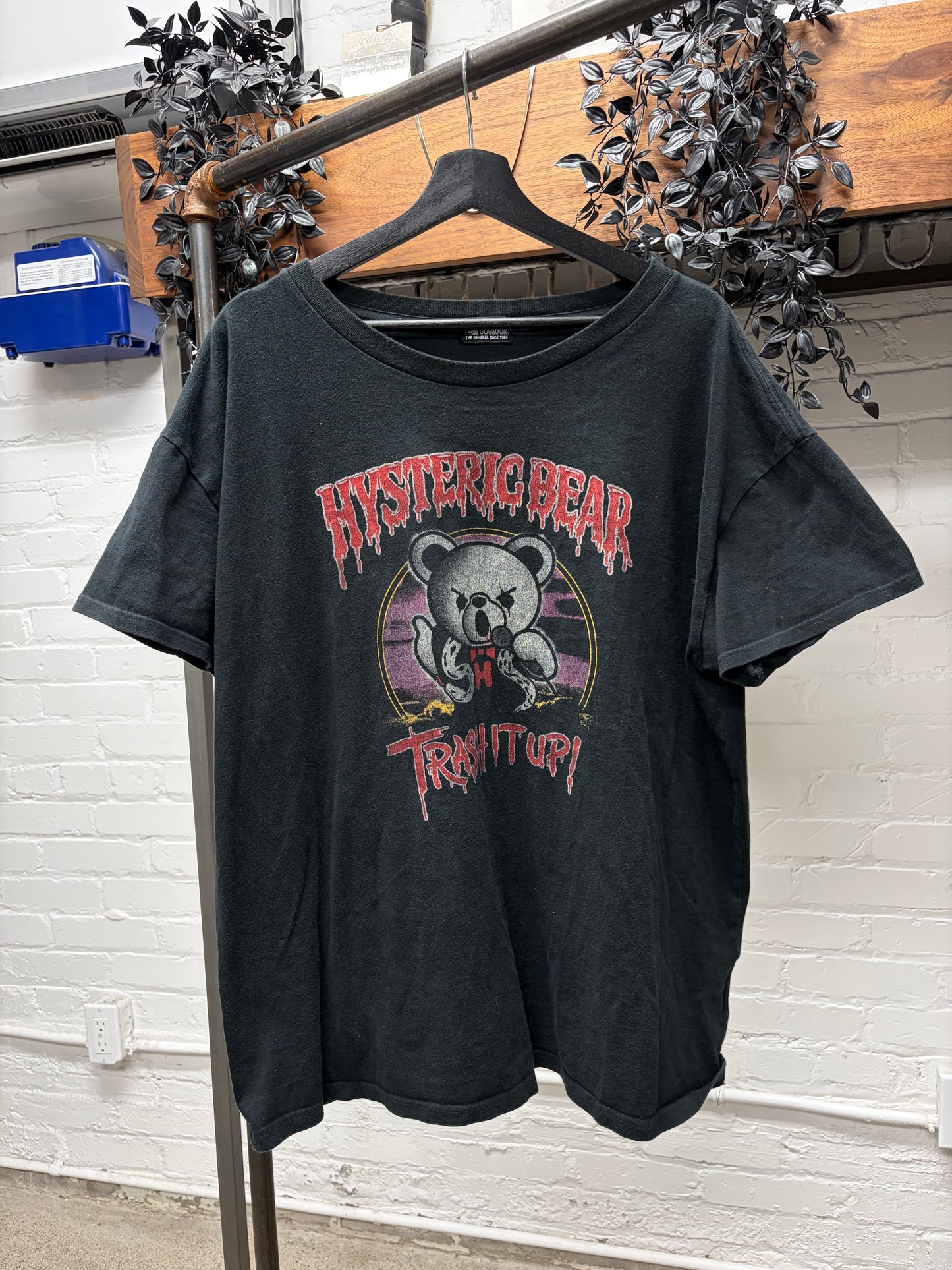 Hysteric Glamour ‘Trash It Up’ Black Graphic T-Shirt