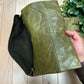 Alexander Mqueen ‘Faithful’ Tarnished Green Leather Clutch