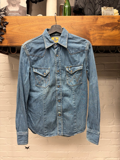 2000s Hysteric Glamour x Wrangler ‘Chain Stitched’ Denim Button Up Shirt