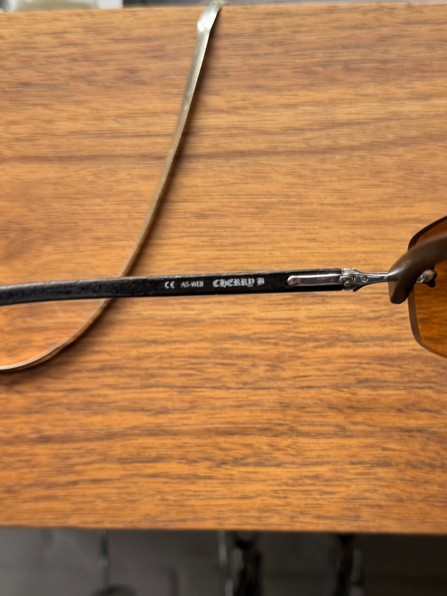 Chrome Hearts Ebony Wood ‘Cherry B’ Square Shape Sunglasses