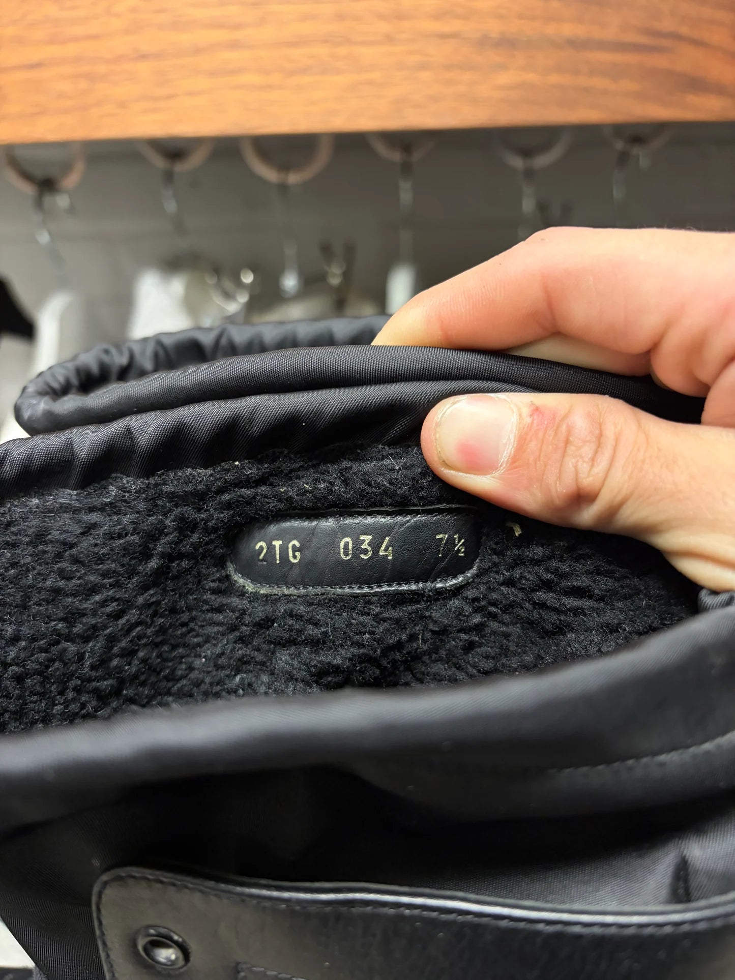 Vintage Prada Mainline Leather/Black Nylon Shell Ankle Boots