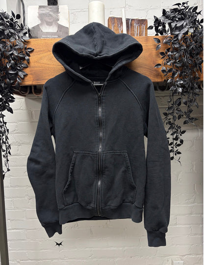 RAF by Raf Simons ‘Records’ Black Back Print Zip-Up Hoodie